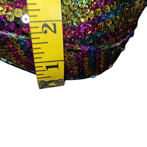 Deb Women's Multi Colored Rainbow Pride Sequin Platform Stiletto Heel Pumps Size - Picture 5 of 9